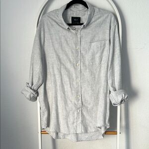 Rails Light Gray Casual Button Down Shirt